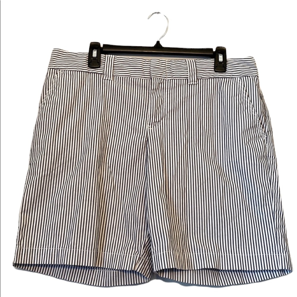 Tommy Hilfiger Gray and White Striped Shorts